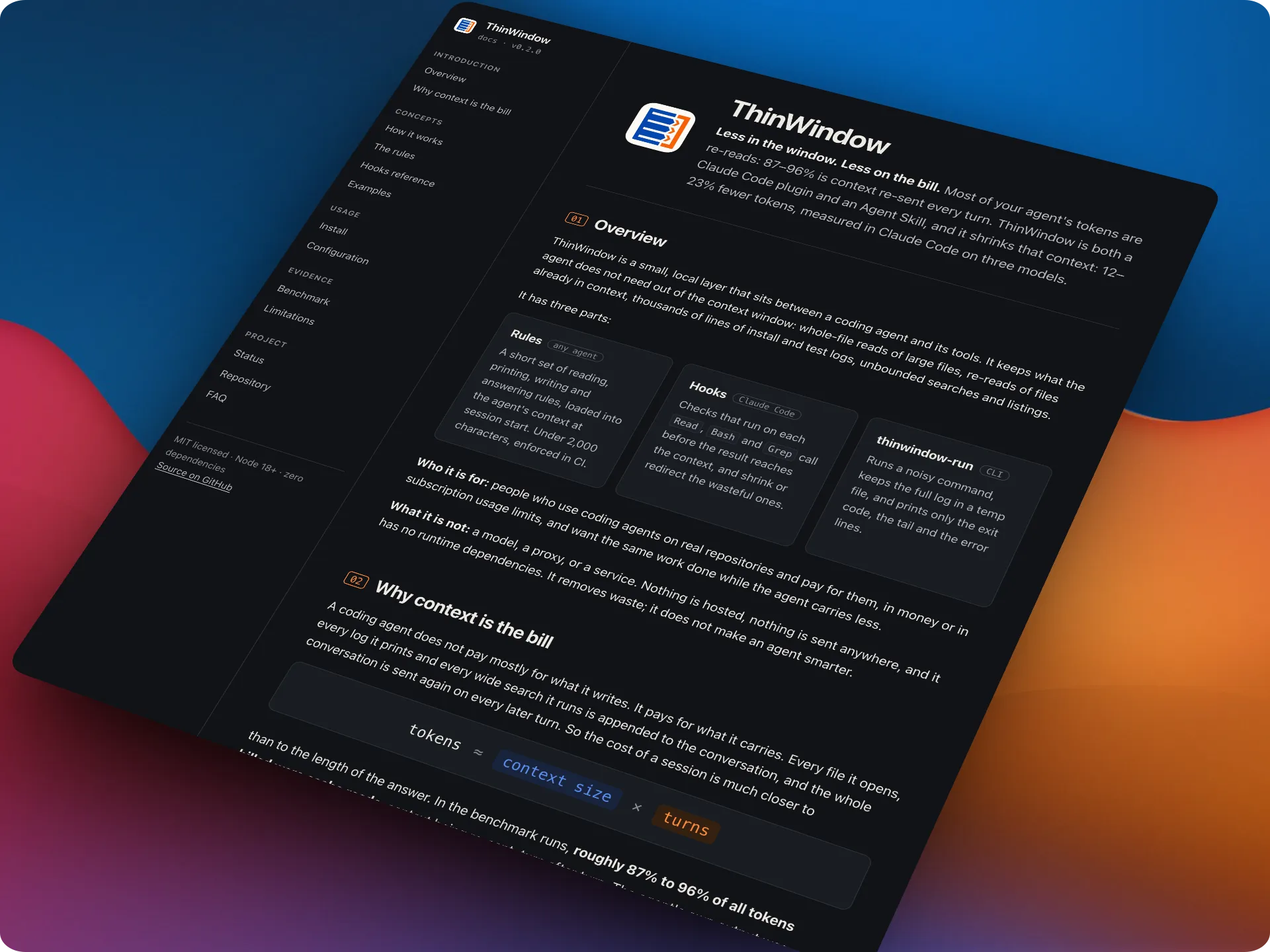 🪟 ThinWindow [Claude Code Plugin - Agent Skill - Node.js - Benchmarking]
